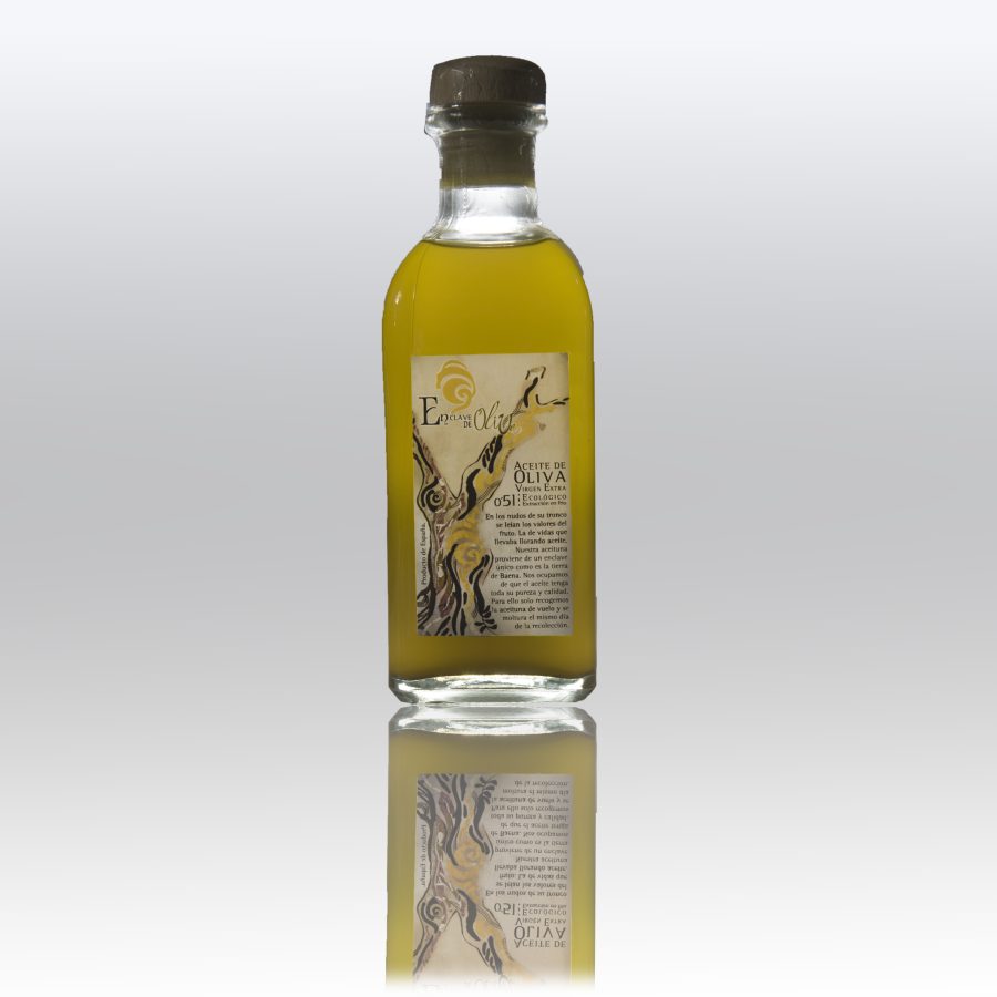 Aceite de oliva virgen extra ecológico en cristal 500 mL (caja de 12 unidades = 6 L = 14€/L )